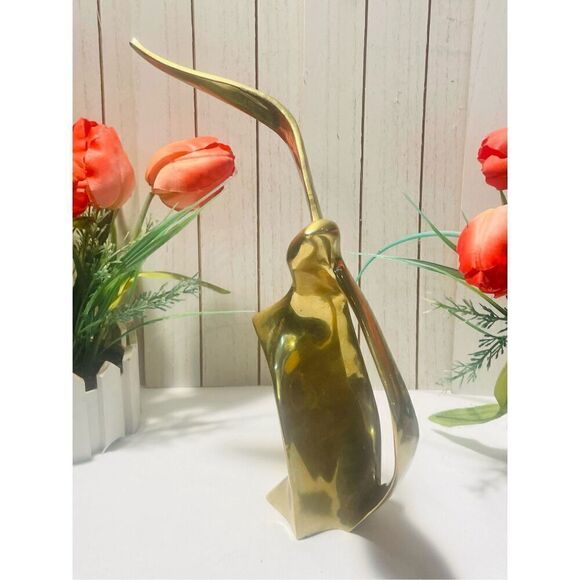 Mid Century Art Deco Bird in Flight Brass Sculpture-RARE - Picture 11 of 13